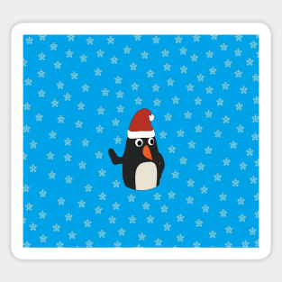Merry Christmas Penguin Snow Sticker